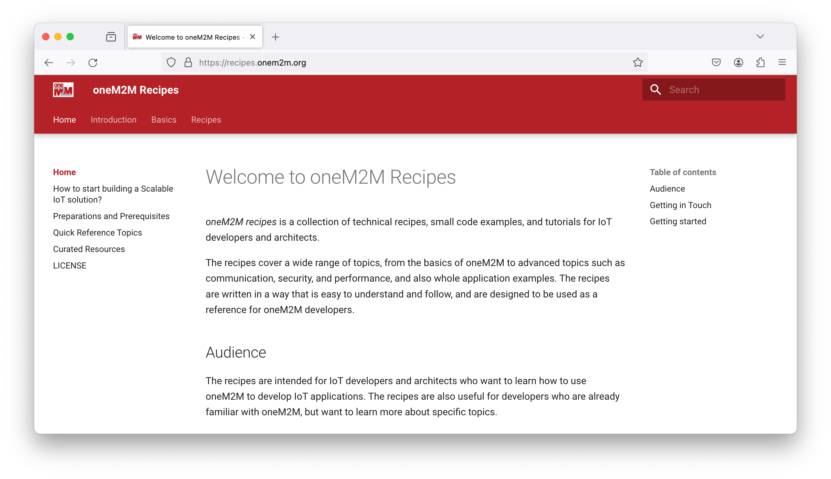 oneM2M Recipes